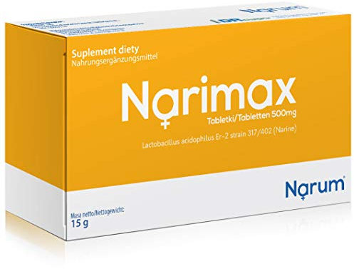 Probiotic Narimax | 30 Bio Cultures Tablets 500 mg | High Strength Strain of Lactobacillus Acidophilus | Dietary Supplement for Digestive and Gut Health | Without Stearate