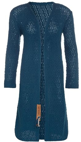 Knit Factory - Luna Long Cardigan Tricoté - Petrol - 52/54