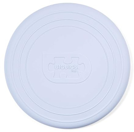 Bigjigs Toys Frisbee Flying Disc (Dove Grey) - Silicone Frisbee for Kids, Quality Flying Saucers, Beach Toys & Garden Toys, Holiday Toys for Toddlers