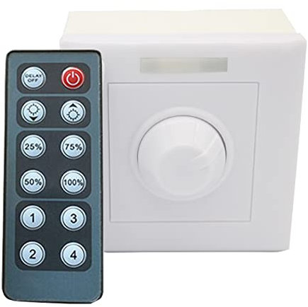 Interruptor regulador de intensidad, 110 V, 220 V, PWM, mando a distancia inalámbrico, controlador LED, regulador de iluminación, 8 A, 12 teclas, infrarrojos, para tiras de luz LED