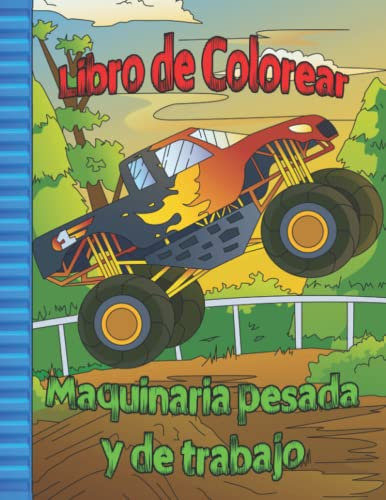 Libro para colorear para niños y adultos vehículos pesados y de trabajo 50 imágenes mixtas ilustraciones para colorear dibujos Encontrará Maquinaria ... Barco, Pie Grande, Tren, Hormigonera, Avión