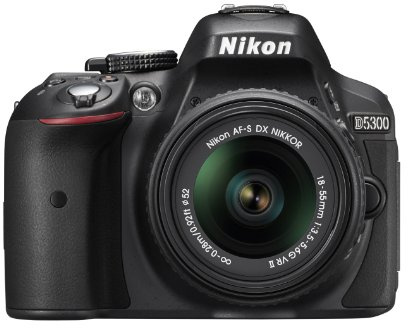 Nikon D5300 24.2 MP CMOS Digital SLR Camera with 18-55mm f/3.5-5.6G ED VR Auto Focus-S DX NIKKOR Zoom Lens (Black) (Renewed)