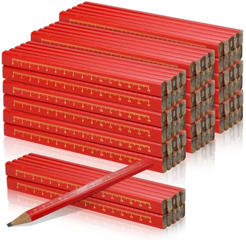 WYOMER 100 Pcs Carpenter Pencils, Octagonal Hard Black Carpenter Pencils for Woodworking Marking & Construction Plans