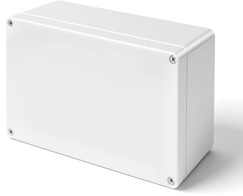 Anschlussdose, ABS Elektrisches Anschlusskästen,Wasserdichtes IP65 Abzweigkasten, DIY Kunststoff Fall, Gehäuse-Abzweigdose, Power Verteilerdose, Kunststoff Projekt Abzweigdosengehäuse,20 x 12 x 7.5 cm