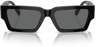 Versace Unisex Sunglasses Black Frame, Dark Grey Lenses, 54MM