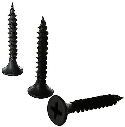 RKODRSMG 50 Uds M3.5 Reforzado KA Cabeza avellanada Tornillo autorroscante Cruz galvanizada Cabeza Plana Tornillo de Madera Clavo for Paneles de Yeso(25mm)