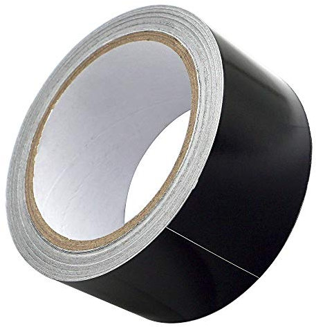 Kontorstejp Aluminiumtejp Självhäftande termossköld Värmeskyddstejp Aluminiumtejp 50 mm Bred 20 m Lång Svart
