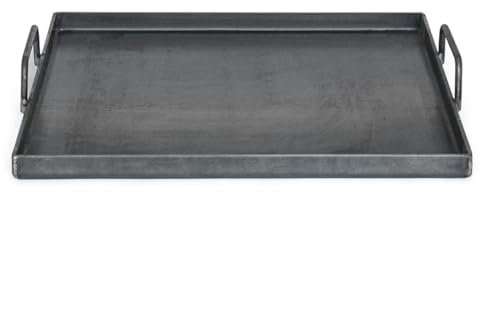Plancha Bifera de Acero al Carbono Chapa 5mm de Espesor Planchetta con manijas para cocina parrilla barbacoa ideal para restaurantes bares hamburgueserias Hacemos a medida Nic Store Bbq (50x50x5cm)