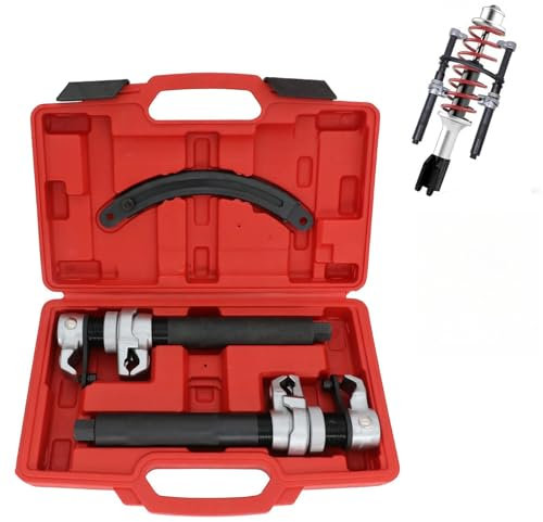 AXILYZE Coil Spring Compressor Tool, Professional Heavy-Duty Coil Spring Compressor, 1200kg Capacity spring compressor tool, 280mm Extended Jaws | 19mm Hex Compatible