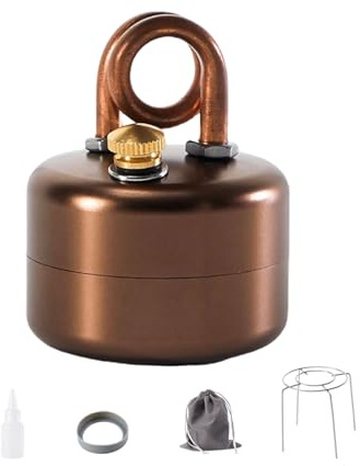 Gexdes Mini Alcohol Stove – Jetfire, Heat - Resistant Rubber Grip & Leak - Proof Design | Compact, Windproof & Effortless to Operate – Ideal for Camping, Emergency Preparedness & Outdoor Adventures