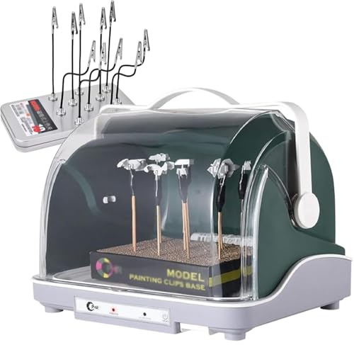 Portable Airbrush Drybooth with Magnetic Alligator Clips, Water Filter, and Dust Cover for Efficient Paint Drying in Art Projects