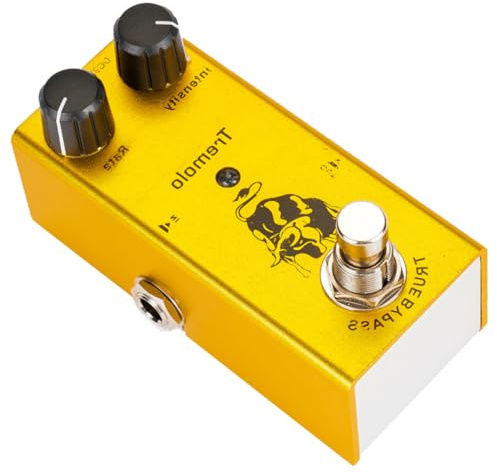 Abaodam Pedale Tremolo per Chitarra Effetto Tremolo True Bypass Controllo Velocità e Tono in Lega, Amplificatore a Pedale per Chitarra Elettrica, Multieffetti da Pavimento per Musicisti