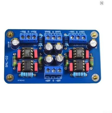 Placa convertidora de audio profesional para SSM2141 para XLR equilibrado a desequilibrado para salida RCA con reducción de ruido y entrada de alimentación CC dual
