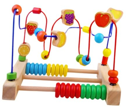 Sharplace Laberinto de de Madera, Juguete Matemático, Rodillo Colorido para Niños, Regalo de Cumpleaños para Niños de 1, 2 Y 3 años.
