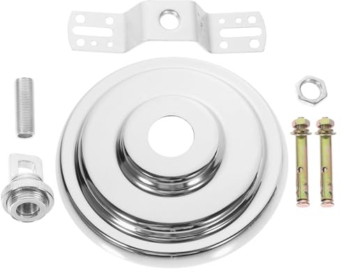HEATSHAKING Piastra di Montaggio per Lampade da Soffitto Stili multipli Resistente e Pesante Staffa di Montaggio e Viti di Espansione per Lampadario in Metallo Argento