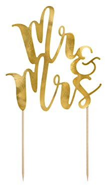 PartyDeco Pick Mr&Mrs Mariés pour Gâteau
