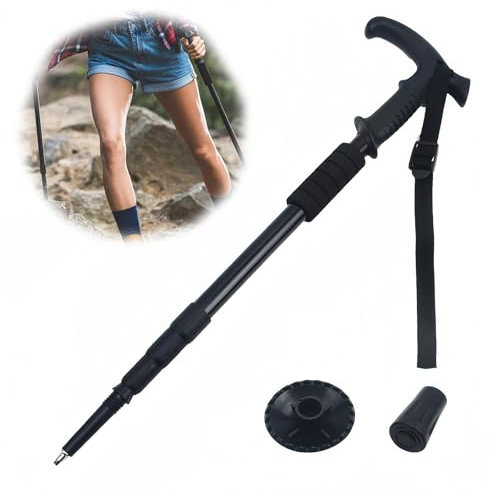 Bastones Senderismo Plegables,Bastones de Senderismo TelescóPicos,Palos Senderismo de AleacióN de Aluminio,Utilizados para Viajes Al Aire Libre,Senderismo de MontañA Y Otros Deportes