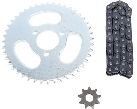 Pilipane Kit de chaîne de pignon arrière Avant T8F avec 50 Liaisons chaîne T8F 3 Trou 44T Sprocket arrière 9t Sprocket Avant pour Les Karts modifiés Mini Motorcycles