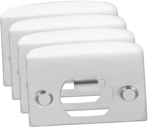 LIFKOME 4 Pièces Plaque de Gâche Acier Inoxydable pour Portes Intérieures Accessoire de Renforcement de Serrure Installation Facile Durable Robuste Compatible avec Plupart des Systèmes de