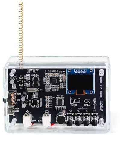 Ujjdwiurgh Walkie-Talkie FM-radio gör-det-själv elektronisk kit 87-108 MHz FM radio gör-det-själv elektronisk kit OLED-display gör-det-själv lödningssats