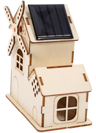 UKCOCO Kit Di Giocattolo Energia Solare in Legno Mulino a Vento Da Assemblare Progetto Scientifico Per Ragazzo Ragazza Regalo Di Compleanno e Natale Kit Di Esperimenti Scientifici Fai Da