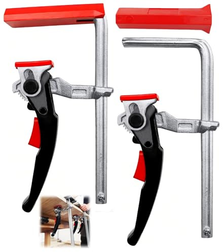 ZUGJOZD 2 morsetti a leva in acciaio per bessey con una sola mano, morsetto a sgancio rapido con capacità di 160 mm e profondità della gola di 60 mm per binario di guida, taglio, fissaggio preciso