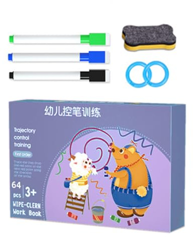 Cartes à Tracer pour Écriture | Stylo Réutilisable Apprentissage Éducatif Maîtrise du Traçage | Matériel d'Apprentissage Sensoriel de l'Écriture,pour Fête d'Anniversaire École Maternelle Jeu Interacti