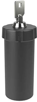 EZY DOSE Pill Box and Medicine, Vitamin Container, Safe for Money & Travel Items, Perfect for On-The-Go, Durable Canister, 2 Keys with Lock, Large, Black, BPA Free