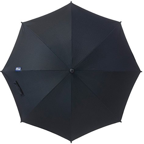 Chicco Universal Sonnenschirm Sonnenschutz für Kinderwagen & Buggy - UV Schutz 50+, schwarz