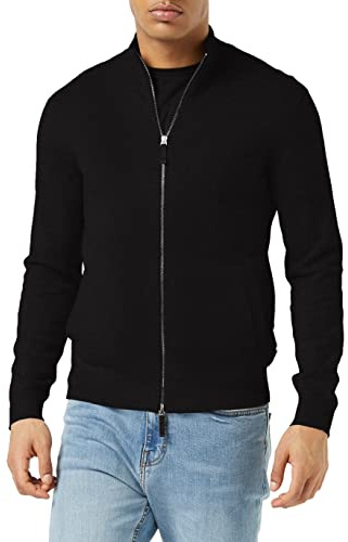 Armani Exchange Pullover Sweater Suéter para Hombre, Negro, L