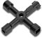 FTONOM5 4-Way Multi-Functional Utilities Zinc Alloy Key Radiator Key Bleed Triangle/Square Universal Cross Triangle Key for Train Elevator Cabinet Valve Opening