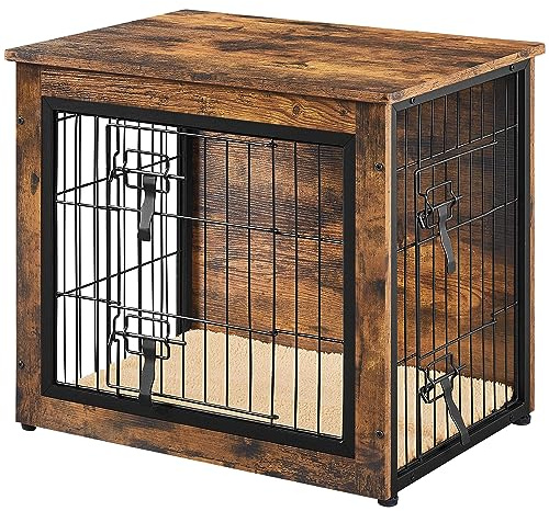 Abician Cage pour Chien 69×51×61 cm Intérieur Maison pour Chien Niche Chiens Interieur en Bois pour Animaux de Compagnie