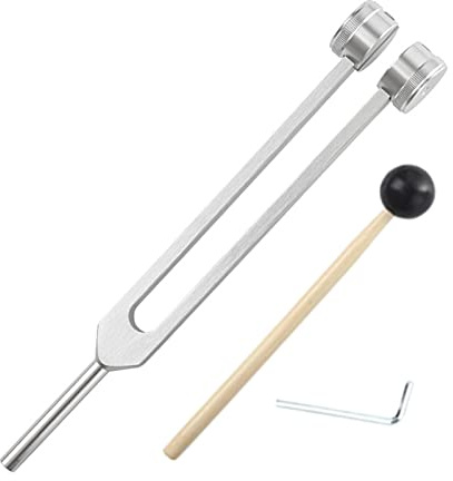 128 Hz Medical-Grade Tuning Fork Instrument with Fixed Weights Stainless Steel Tuning Fork for Healing Sound Tuning Forks for Healing Set