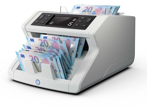 Safescan 2250 Geldzählmaschine, zählt sortierte Banknoten - Banknotenzähler mit 3-facher Echtheitsprüfung - zählt sortierte Banknoten aller Währungen