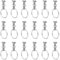 20 Sets Greenhouse Bolts and Rings, Cropped Head Nuts and Bolts, Aluminium Accessories, Create Anchor Point in Glazing Channels for Climbing Plants