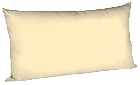 liebling Kissenhülle Interlock Jersey 40 x 80 cm, Farbe vanille, Kissenbezug aus 100% Baumwolle, edler Glanz, waschbar 60 Grad, Ökotex 100