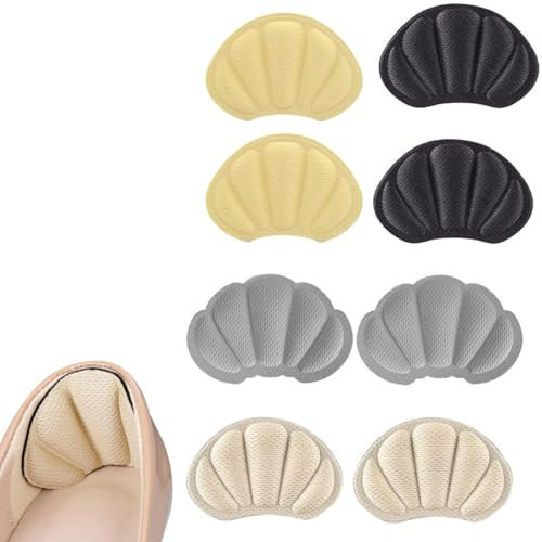 Yuannee Almohadillas de Talón Autoadhesivas,4 Pares Taloneras Zapatos Taloneras Fascitis Plantar Protección Antirozaduras y Reducción de Talla Plantillas Cómodas y Transpirables para Hombres