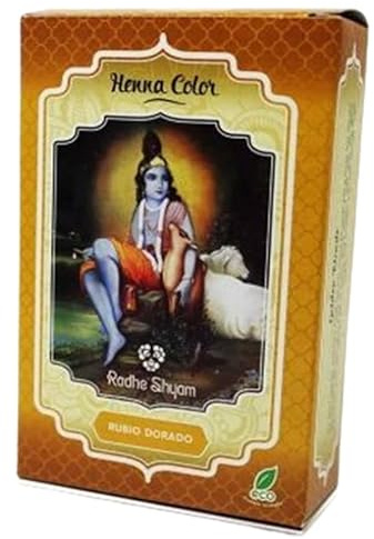 Henna en Polvo Rubio Dorado para Cabello Tinte Capilar Natural a Base de Plantas, Acondiciona y Fortalece el Cabello, Vegan, 100 g