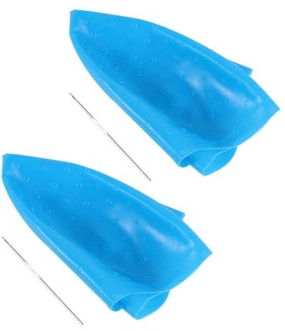 MUCKLILY Cuffie in Silicone per Mèches per Colorazione Chioma, Cappelli Coloranti Riutilizzabili con Uncinetti in Silicone, Set da 2 per Uso Professionale e Domestico