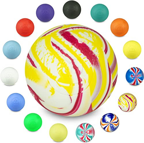 Captain LAX Massageball Original - Lacrosseball, Hartgummi, mit den Maßen 6 x 6 cm geeignet für Triggerpunkt- & Faszienmassage/Crossfit