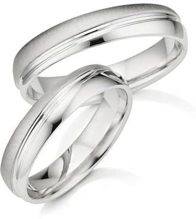 123traumringe Eheringe in 925 Silber I Partnerringe mit Etui & Gravur I Gravierbare Silberringe mit wählbarer Ringgröße 50-70 mm I Hochwertige Verlobungsringe in 4,5 mm Breite & 1,5 mm Stärke I S73