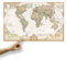 ORBIT Globes & Maps - Weltkarte mit Kartenbild von National Geographic - Landkarte classic, Aktuell 2025, 116x75 cm, englisch, Retro bzw. Vintage-Look