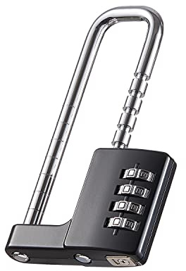 ZGSJ Cabinet Lock Work Length 1.6In to 3.8In Combination Padlock,Stainless Steel Gym Locker Lock Code Long Adjustable Shackle Lock for Outdoor, School, Gym, Sports lockers, Fences