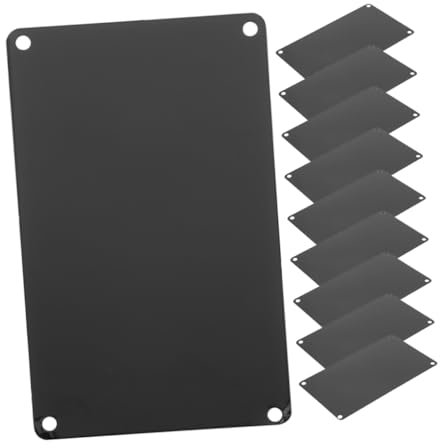 Tofficu 10pcs Blank Metal Signs Aluminum Name Plate for Crafts Multi-function Door Signs Office Door Metal