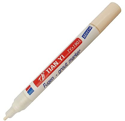 WYLZLKX Rotulador de pintura para lechada de azulejos, colorante y sellador impermeable para suelos de aspecto más limpio con punta A, color beige