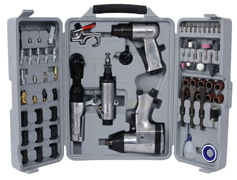 Genérico Juego Completo para Llave de Impacto Potente Unisex y Kit de Herramientas versátil 4 en 1 neumático eficiente para Estudiantes universitarios