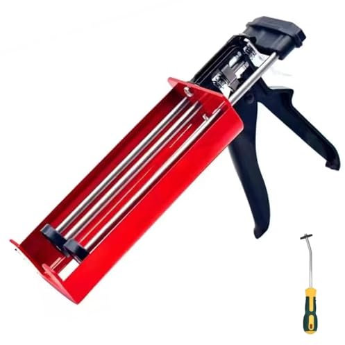 Pistola for calafataggio a doppia cartuccia, applicatore adesivo bicomponente con impugnatura comfort, pistola for calafataggio a doppia cartuccia da 400 ml