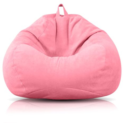 RANJIMA Funda para puf XL de tejido mixto, funda de repuesto sin relleno