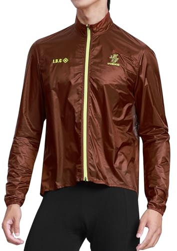 INBIKE Vestes de Cyclisme Homme léger Vestes Course Vent coupe-vent et imperméable Respirant avec Doublure en Poche de Rangement