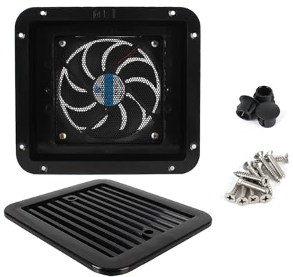 AYJYZHIAG Ventiladores for caravanas y vehículos recreativos de 12 V, ventilación Lateral for frigorífico, Viento Fuerte, Accesorios for automóviles, Piezas for embarcaciones Marinas(Strong Wind)